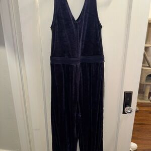 FP Movement Velvet Sleeveless Jumpsuit in Dark Blue